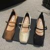 Модные женские балетки Модные туфли с квадратным носком Мягкие кожаные туфли-лодочки Повседневная обувь Женские туфли Мэри Джейн Офисные туфли для леди Тонкие туфли для работы