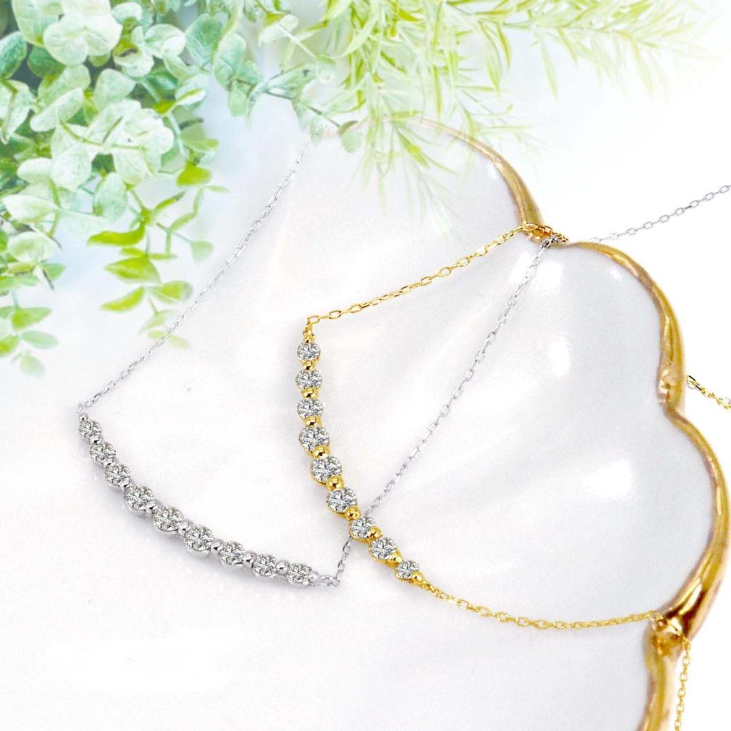 Lala Christie Women's Diamond 0.3ct Smile Line Necklace in 18K Gold (lp51-0019-yg)