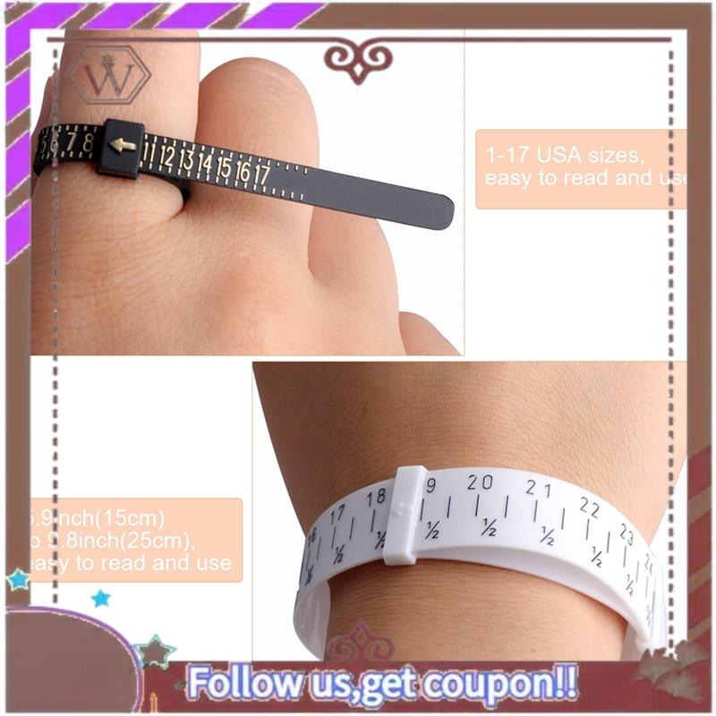 Jewelry Ring Sizer Tools Set Including Ring Mandrel Sizer, Measuring Stick More Tools For Jewelry Making Crafts Durable