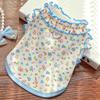 Soft Puppy Floral Vest Breathable Pet Summer Clothes Fashion Pet Princess Dress  Pet Party