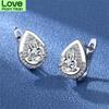 New 925 Sterling Silver Women Earrings Drop Shape Fashion High Quality Zircon All -Match Pair Ear Studs Earring Jewelry Gift
