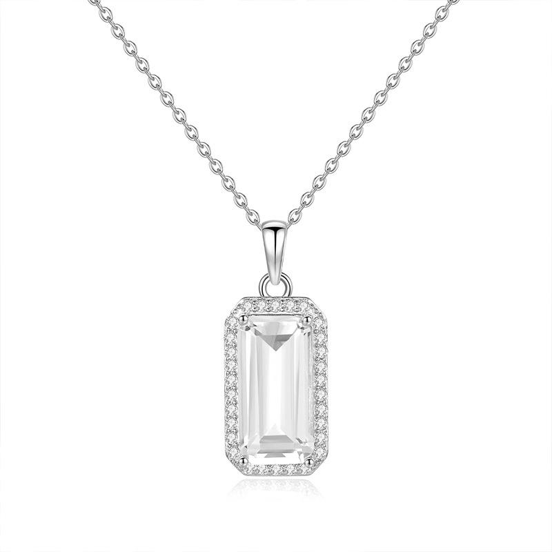 Natural amethyst citrine pendant s925 sterling silver necklace women's European and American style high-end colored treasure pendant fashion gift
