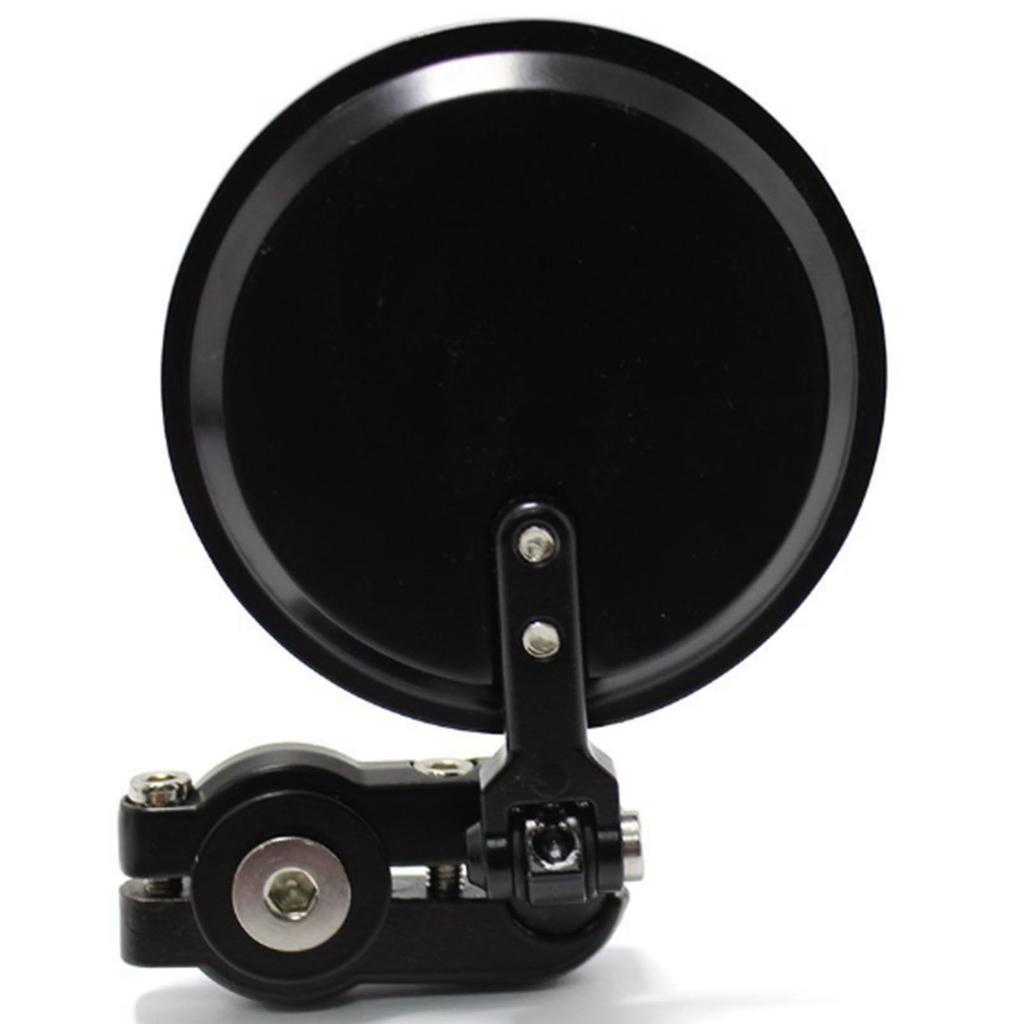 2 Pcs Motorcycle Rearview Mirror Round Folding Bar End Rear View Side Mirror Black for 78in Outer