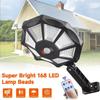 Outdoor Solar Street Light 168 LED Floodlights Wall Light with Motion Sensor IP44 Waterproof Suitable for Courtyards and Facades