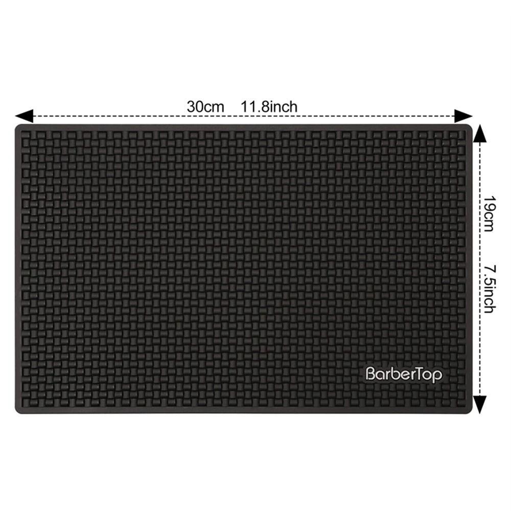 Heat Resistant Anti Slip Barber Station Pad Black Siliconen Mat Hairdressing Tools Pad