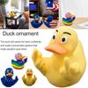 Фигурка утки среднего пальца, патриотическая Радуга, желтая маленькая утка, фигурка животного, модель, статуя, скульптура, украшение для рабочего стола, орнамент, фестиваль, подарок
