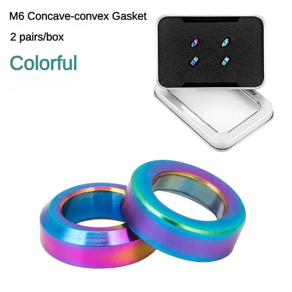 4 шт./компл. PVD-покрытие Проставка суппорта дискового тормоза Разноцветная Проставка монтажного болта MTB Шайба M6
