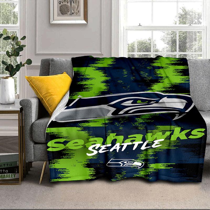 Seahawks Team Spirit Portable Blanket/Soft Blanket Bedding Blanket Suitable for Travel Camping Living Rooms Offices Sofas Fan Gifts