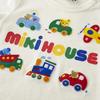 MIKI HOUSE Long Sleeve with and Dinosaur Made in for Boys and White T-Shirt Logo, Bear, Vehicle, Design, Japan, Girls, Baby, Kids, Children's