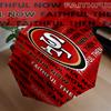 Faithful 49ers football Umbrella 8-Frame for Travel, Camping, Casual Lightweight Portable Umbrella, Essential for Every Family Holidays Gift