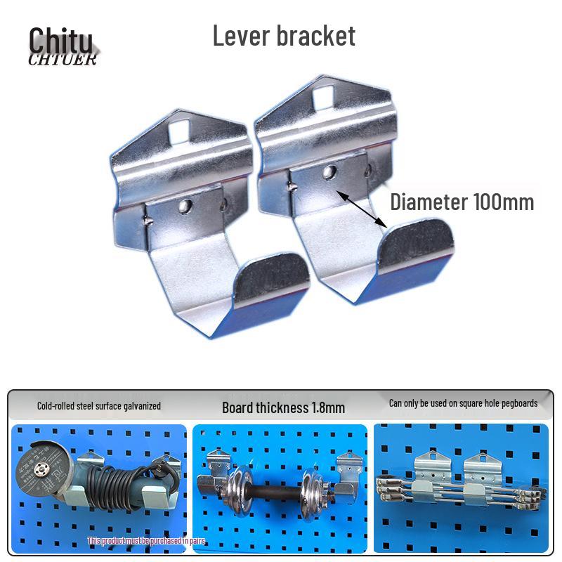Stainless Steel Pegboard Rack & Hook Set for Tool Organization