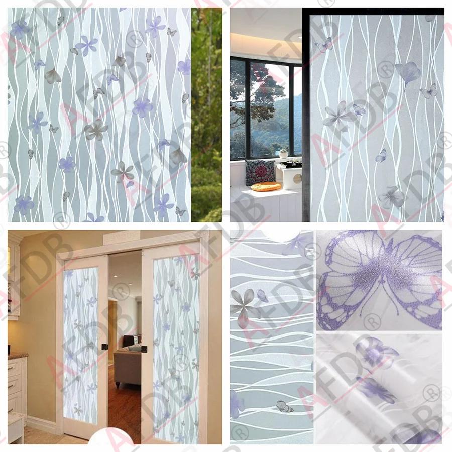 Матовая оконная пленка, непрозрачные наклейки на окна, самоклеящаяся виниловая пленка для кухни, ванной комнаты, офиса, матовая стеклянная морилка