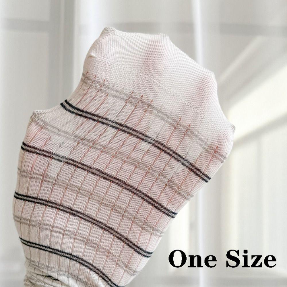 New Korean Style Cotton Socks Small Flower Light Mid-calf Socks Grey Checkered Breathable Boneless Pile Socks Spring Summer