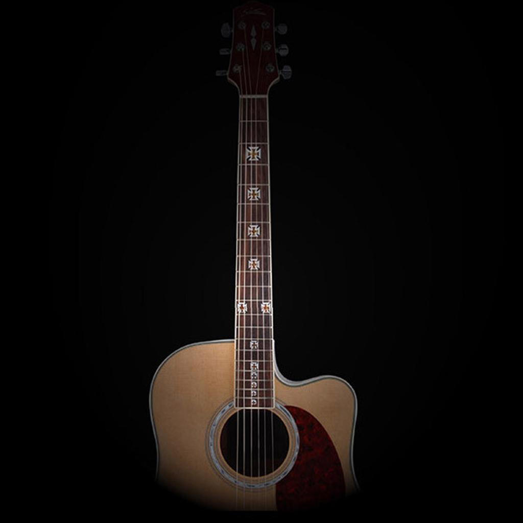 Электрическая акустическая гитара, гриф, наклейки «сделай сам» для музыкальных практиков