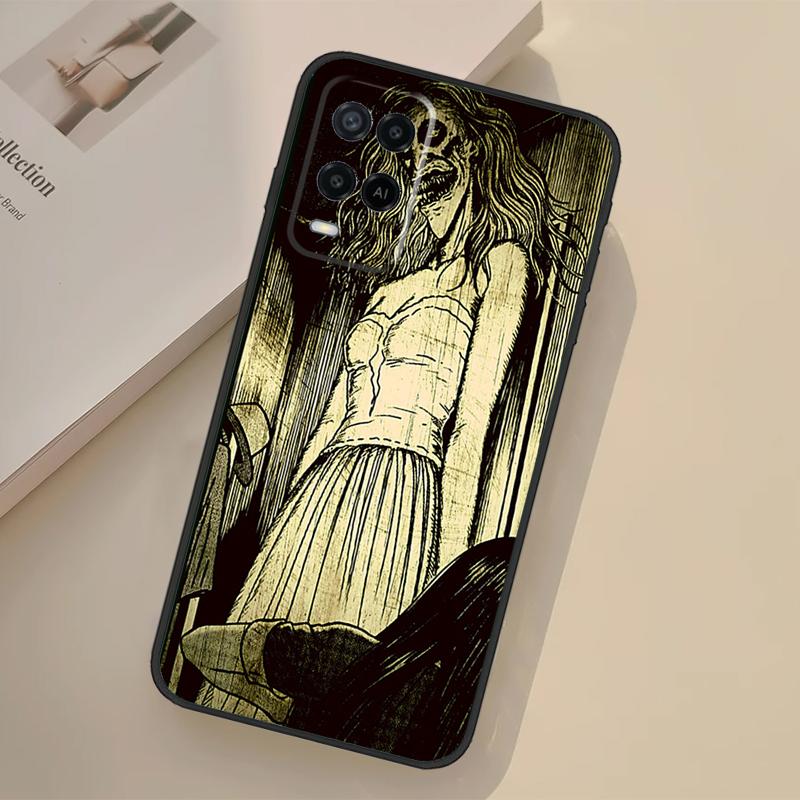 Чехол в стиле Хоррор Манга для Oppo A94 A74 A54 A80 A60 A40 A18 A38 A58 A78 A98 A96 A76 A16 A15 A17 A57 A77 A5 Pro