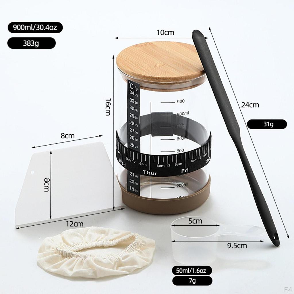 Набор банок для закваски с широким горлом для кухонных принадлежностей для выпечки хлеба