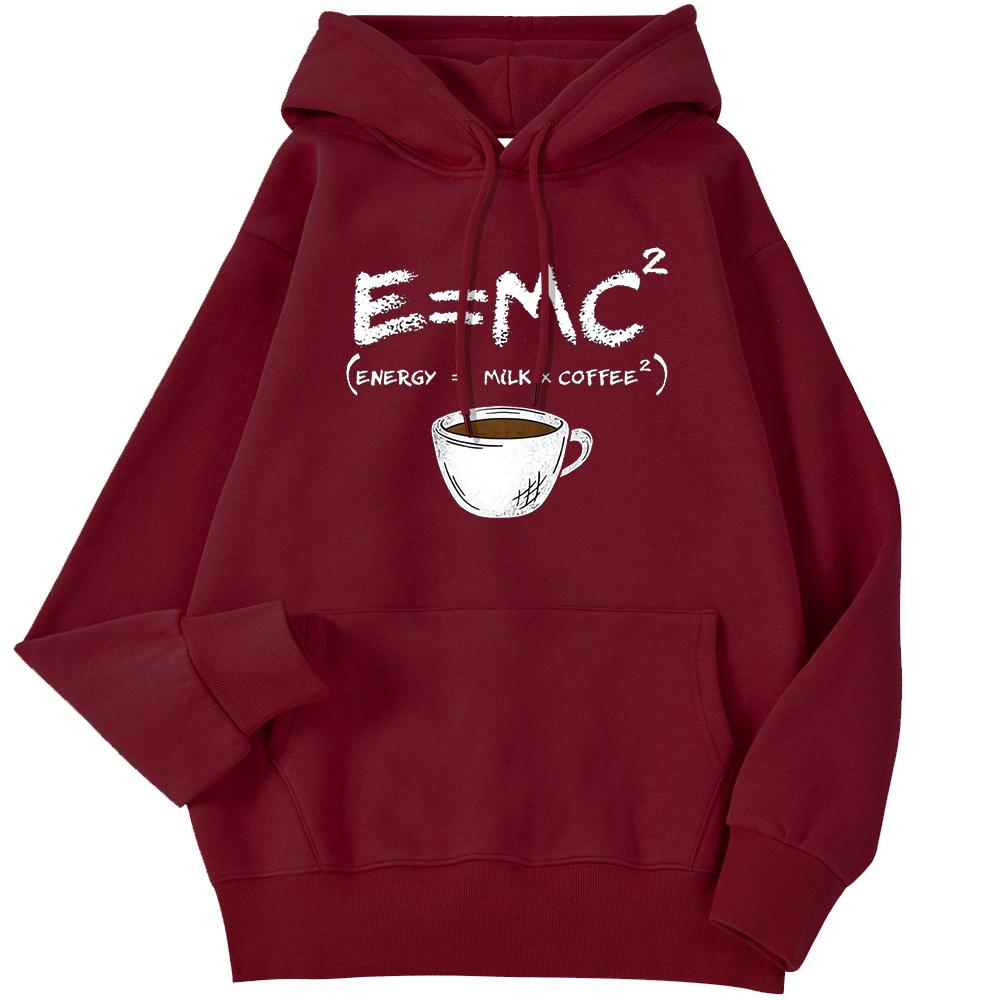 Женская толстовка с капюшоном Energy Milk+Coffee Coffee Cup с забавным принтом, мягкий дышащий свитер, повседневная женская одежда