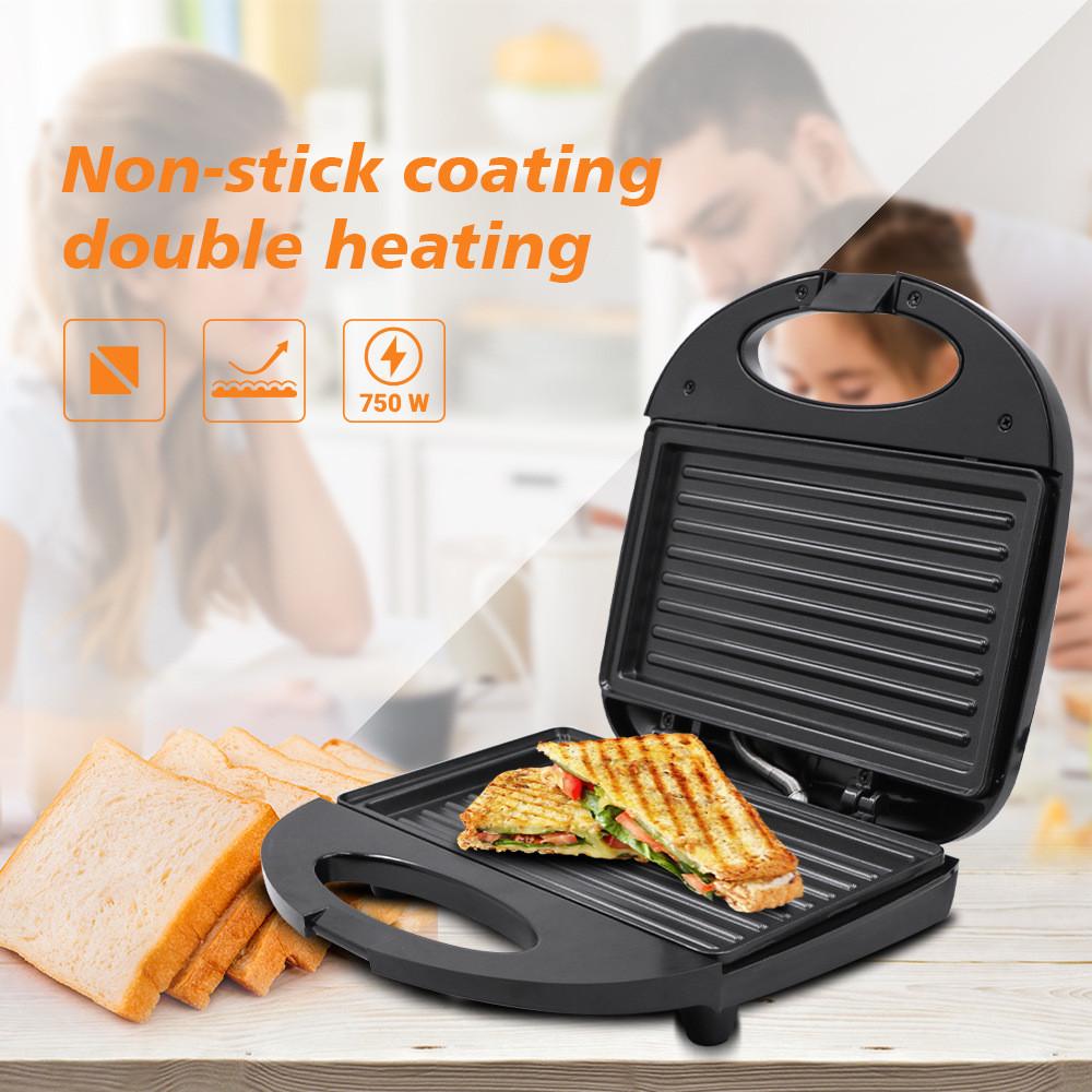 750W Household Electric Sandwich Maker Multi Functional Breakfast Kitchen Double Sided Heating Steak Machine