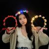Headwear Foam Party Wreath Decoration Women Headwear LED Light Garland Crown Flower Headband