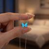 Sweet Butterfly Necklace Luminous Women Jewelry Cute Butterfly Bracelet  Collar Chain