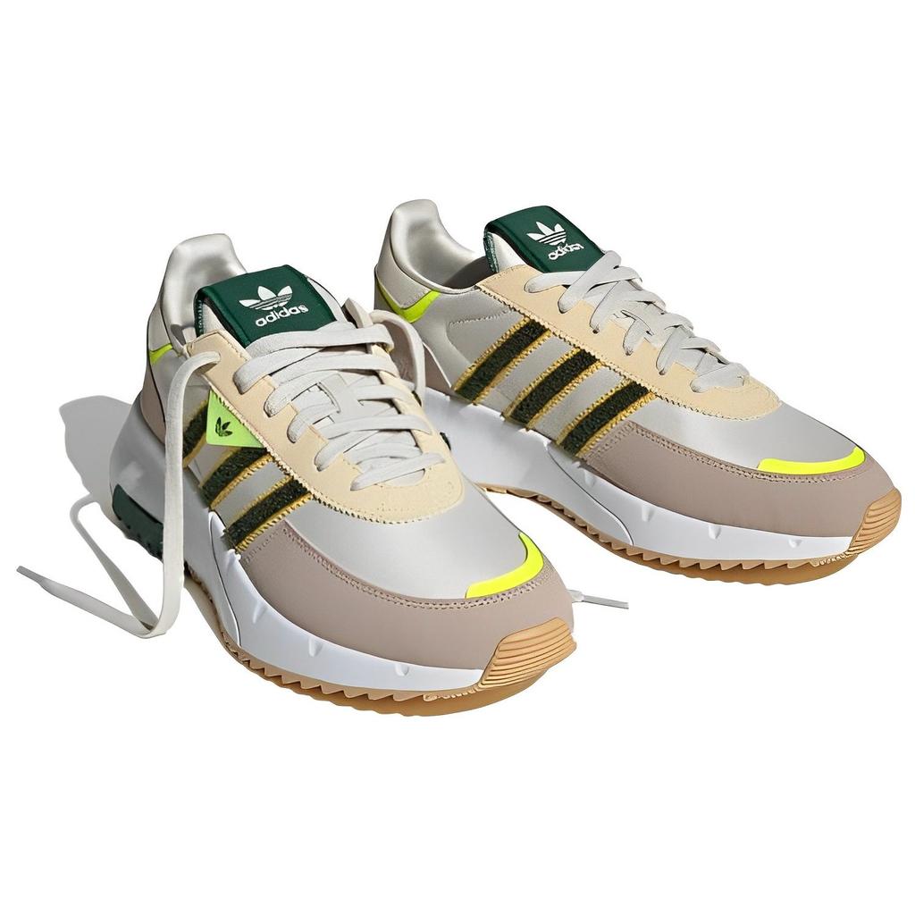Adidas Retropy F2 Алюминиевые зеленые синельные кроссовки унисекс Кремовые Темно-зеленые Солнечно-желтые HQ4360