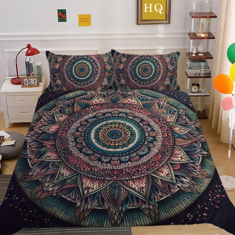 Mandala Printed Home Bedding Set Fashion Design Duvet Cover Set Single Double Size Comforter Cover Sets