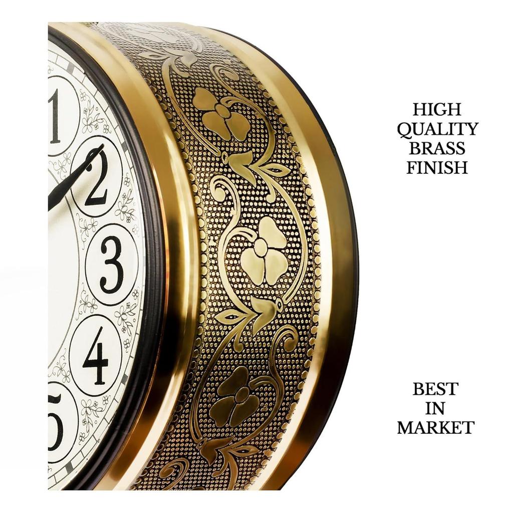 Metal Analog Double Sided Vintage Railway Station Wall Clock Platform Hanging Clock for Living Room Home Office