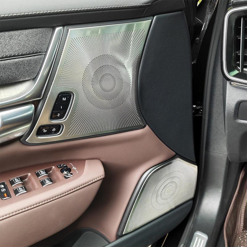 4Pcs Stainless Steel Door Speaker Cover Trim Compatible with For Volvo For S90 2017 to 2026 OEM Fit No Modification Needed