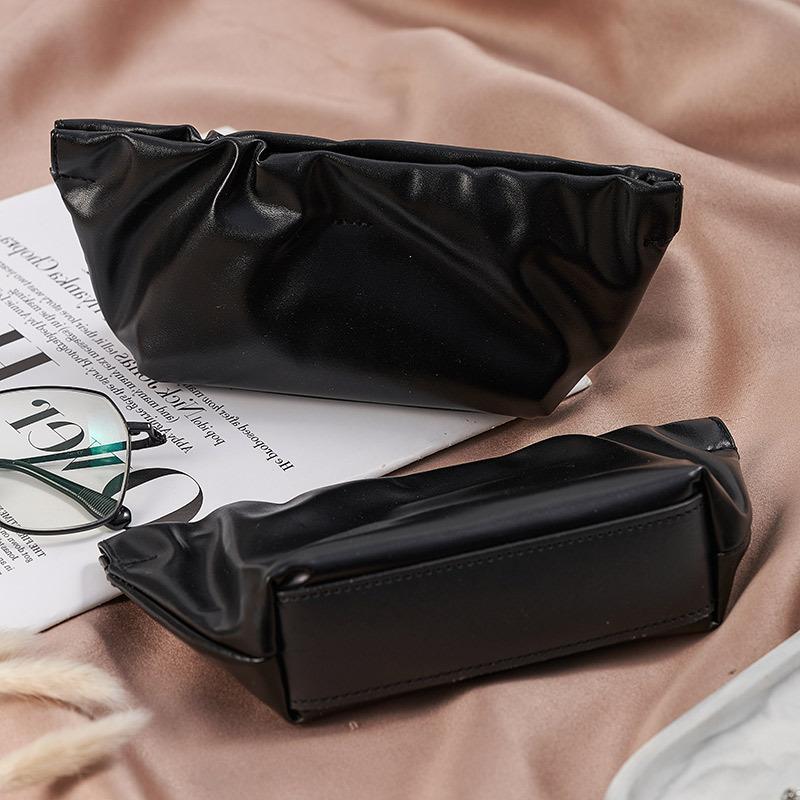 PU Cloud Shape Spring Sheet Glasses Bag Automatic Closing Sunglasses Bag Portable Eyeglasses Storage Protective Cover Wallet