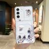 Чехол с цветком астронавта для Samsung Galaxy S23 S22 Ultra S21 Plus S20 FE A54 A53 A52 A14 A34 A13 A51 A71 A32 A12, чехол-держатель для карт