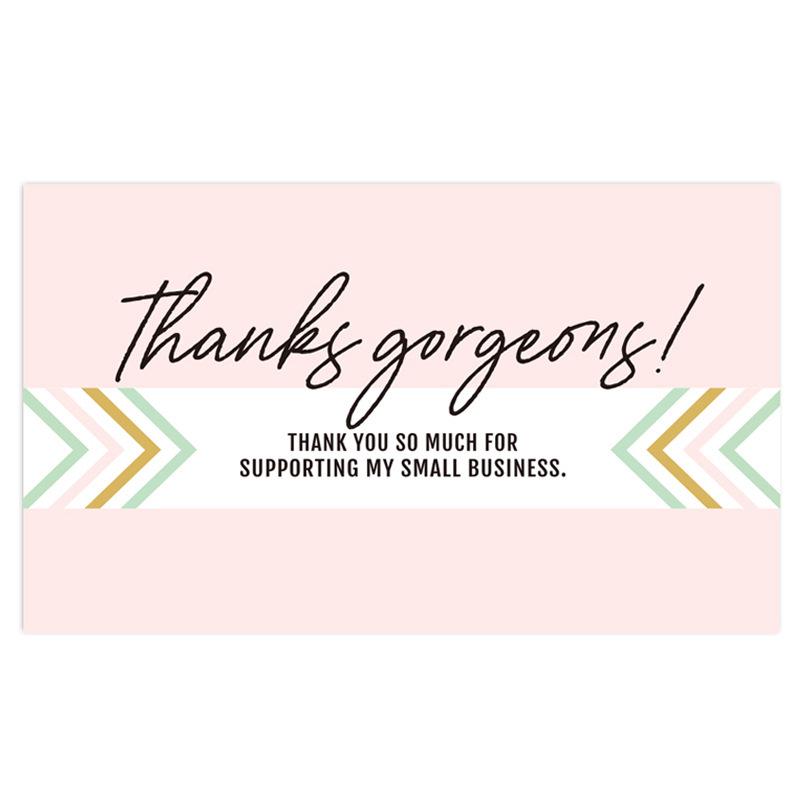 Black Thank You Greeting Cards, 50 Sheets/Pack