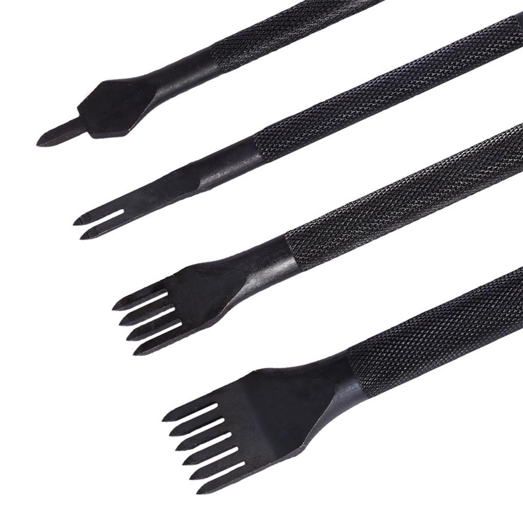 4PCS Hole Punches High Carbon Steel Hollow Punching Tool Smooth Sturdy Leather Craft Tools Working Adult Woman