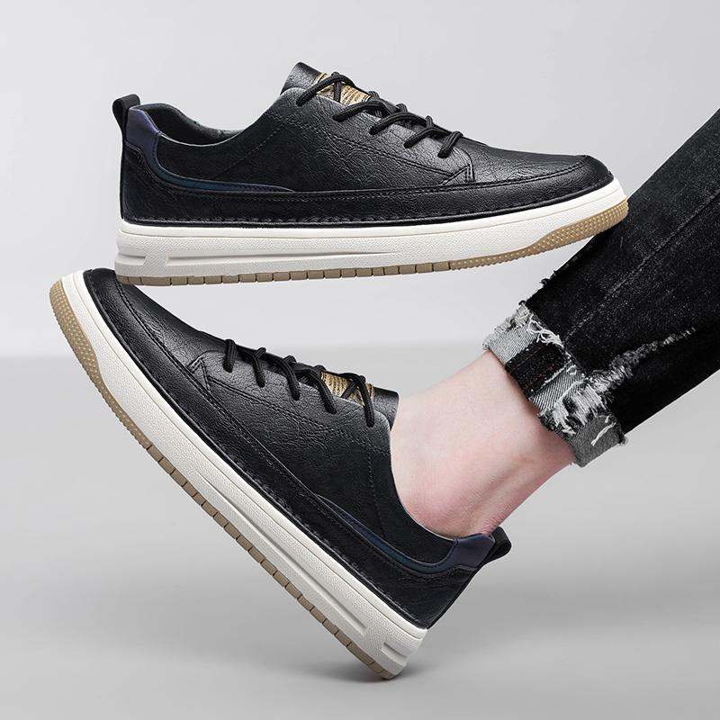 Fashion Outdoor Casual Sports Shoes Men Comfortable Genuine Leather Skateboard Footwear Design Man Oxford Shoes Versatile Men's Sneakers