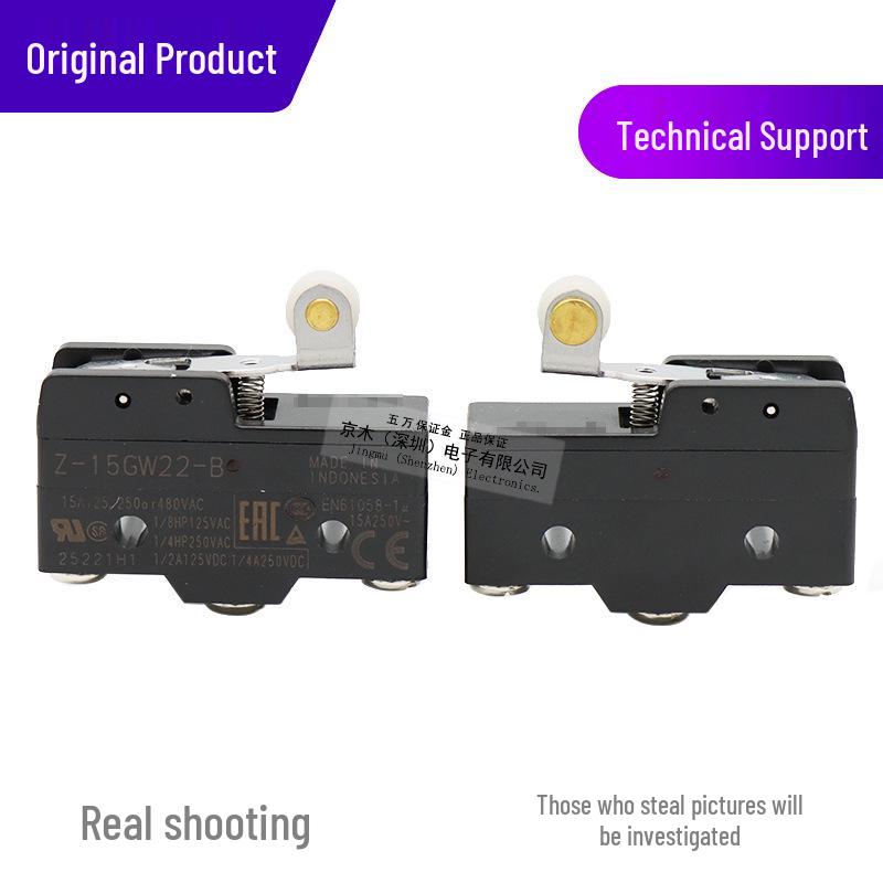 Genuine Z-15GW22-B Roller Plunger Short Lever Micro Switch, New Original