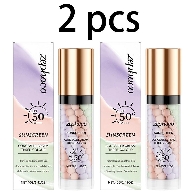 Трехцветный радужный защитный барьерный крем-консилер, барьерный крем, осветляющий, увлажняющий, выравнивающий тон кожи, фиксирующий макияж, защитный крем