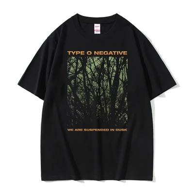 Модная футболка с изображением рок-группы Type O Negative "Подвешенная в сумерках" Мужская Женская Летняя Повседневная Футболка Мужская Винтажные Топы Футболки