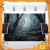 2D Horror Forest Background - Photography Background of Dead Trees and Desolate Paths on Halloween Nightzyc
