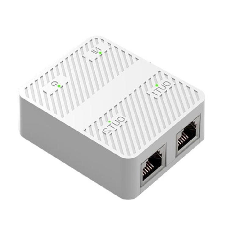 Гигабитный Ethernet-разветвитель 1 на 2, сетевой Ethernet-разветвитель, LAN-разветвитель с кабелем питания, RJ45-разветвитель 100/1000 Мбит/с