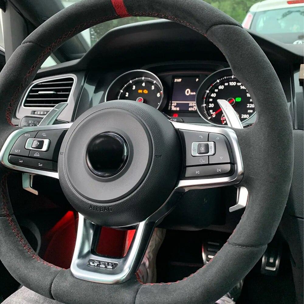 Автомобильный алюминиевый руль, удлинитель подрулевого переключателя для VW Golf 7 R GTI Scirocco POLO MK7 Tiguan Rline, автомобильные аксессуары