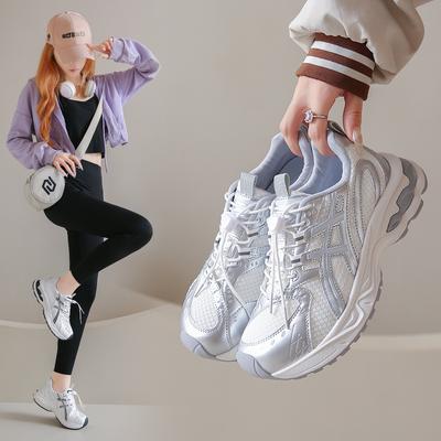 Инс корейская версия новых кроссовок для женщин, летние студенческие спортивные кроссовки для бега, повседневная обувь на утолщенной подошве