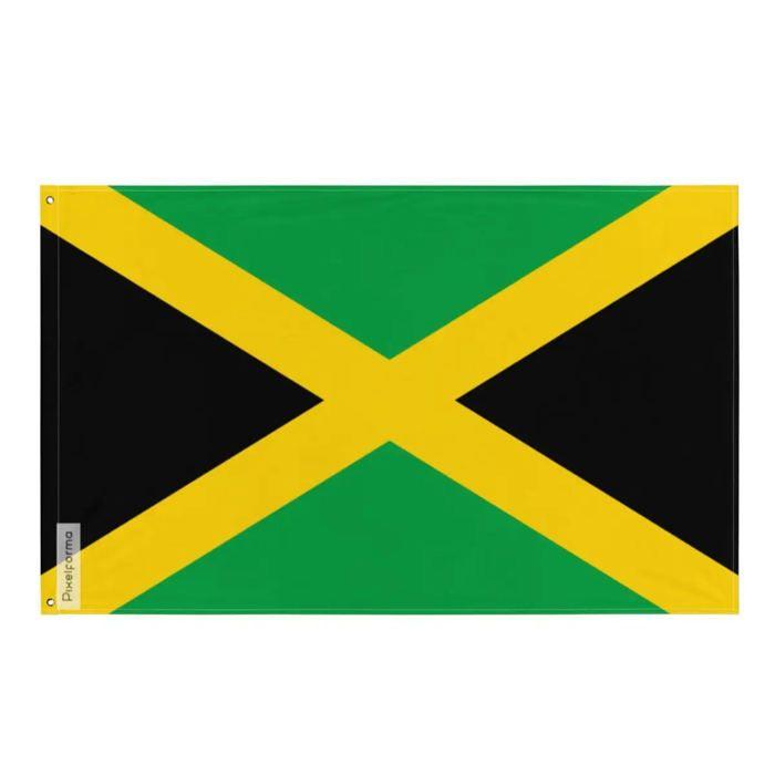 Drapeau de la Jamaïque – 192 x 288 cm – Polyester Résistant – 2 Œillets en Métal – Usage Intérieur / Extérieur – Pixelforma