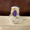 Драгоценный камень аметист Серебро 925 пробы, дизайнерское длинное овальное кольцо ручной работы, эффектное кольцо, украшения с камнем, распродажа Cyber ​​Week