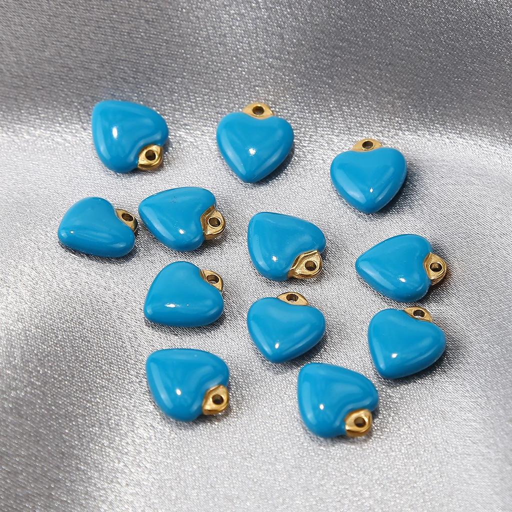 Ожерелье с подвеской в форме сердца, позолоченное 18 карат - нержавеющая сталь, ювелирный аксессуар ручной работы своими руками