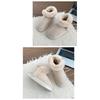 New Winter Thick-soled Mid-calf Warm Shoes Wear-resistant Comfortable and Fashionable Women's Boots Flat-soled Velvet Snow Boots