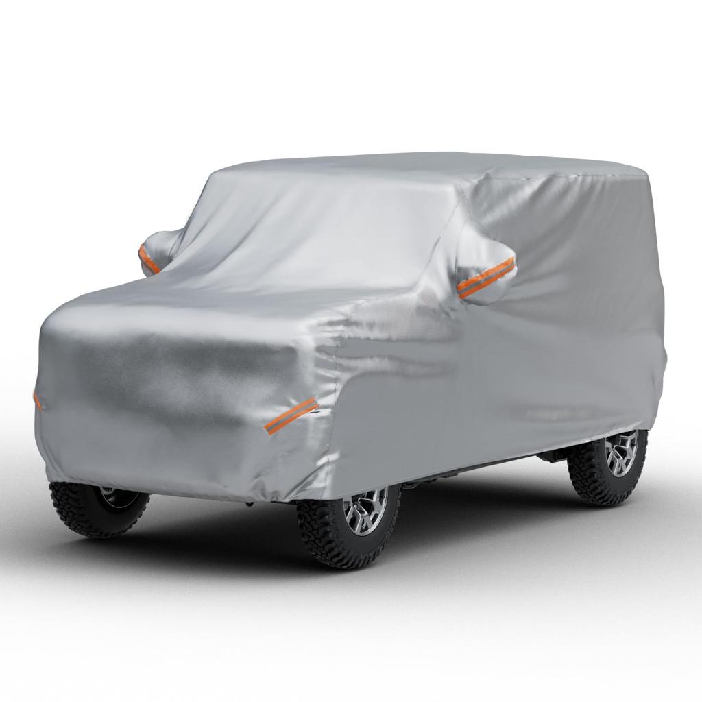 JOYTUTUS Car Cover for Suzuki Jimny and Jimny Sierra 210D Thick Car Cover with and Snowproof Reflective and a Storage Easy Jimny SIERRA JB74W Cover
