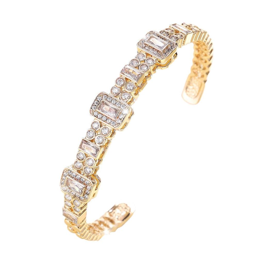 Full Hollow Opening New High-end Niche Versatile Jewelry Zircon Bracelet