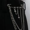 Unisex Clothes Pin Star And Chain Decor Alloy Hip Hop Style Individual Chest Decoration Brooch Party Club Anti-slip Bag Pants Jewelry CLE