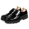 38-44 Мужская мода больших размеров Модные повседневные кожаные туфли на толстой подошве Деловые кожаные туфли, увеличивающие рост