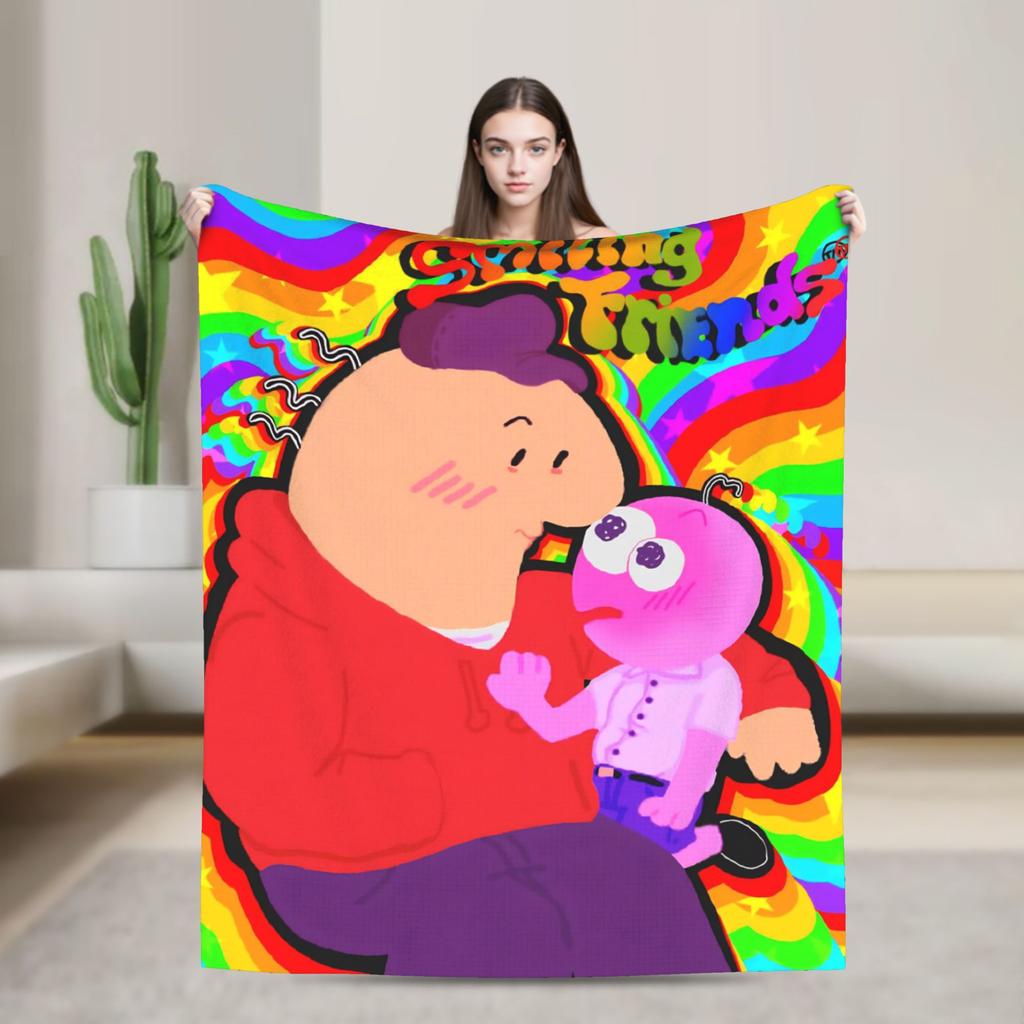 Smiling Friend Games Blanket Quality Warm Throw Blanket Winter Travel Office Outdoor Novelty Bedspread