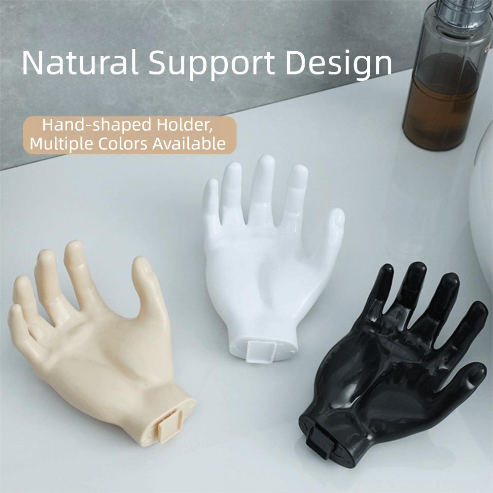 Portable Easy To Install Wall Mounted Storage Rack Creative Seamless Hand Shape Hook Sturdy Non-punching Hook Home
